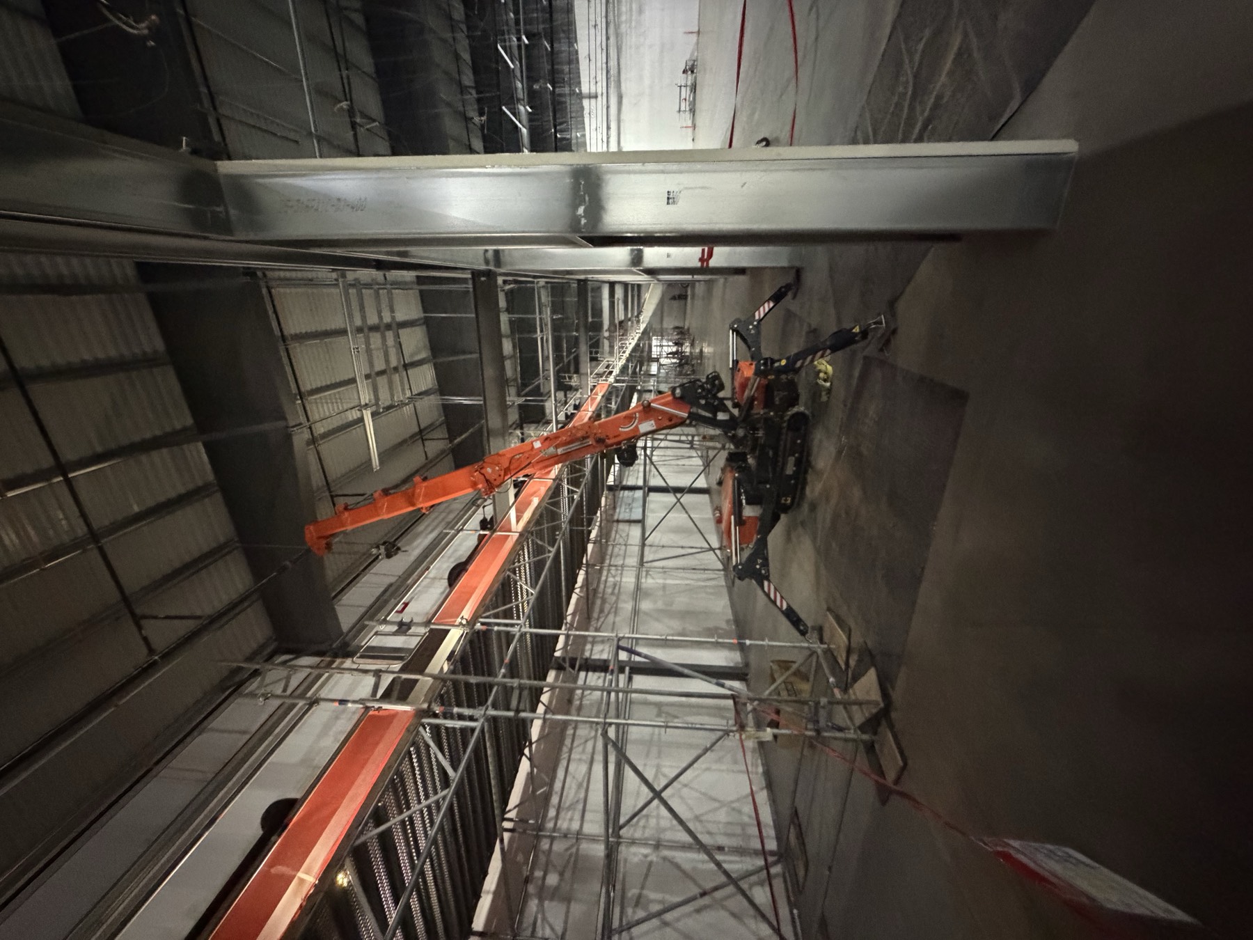 Jekko mini crane in tight access work