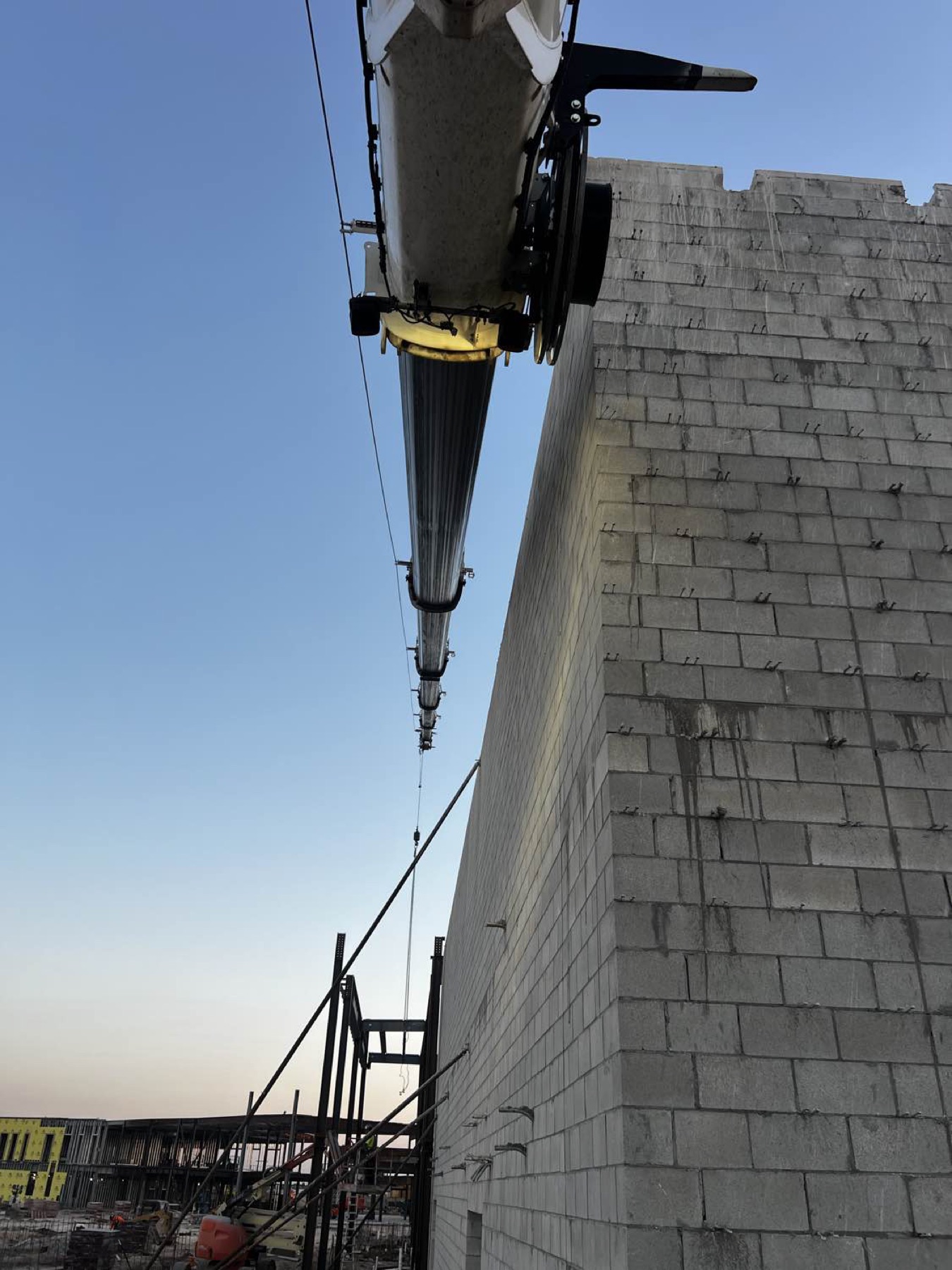 Crawler crane on jobsite
